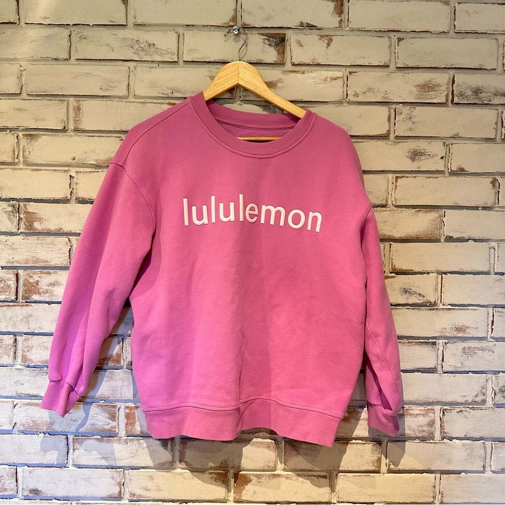 Lululemon perfectly oversized crew sweatshirt in dahlia mauve